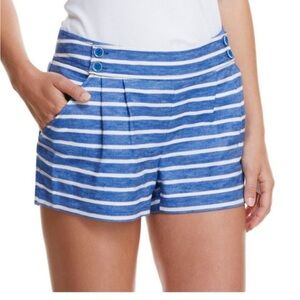 Blue and White Striped linen blend vineyard vines shorts